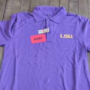 NCAA Purple Polo Shirt with Gold Logo